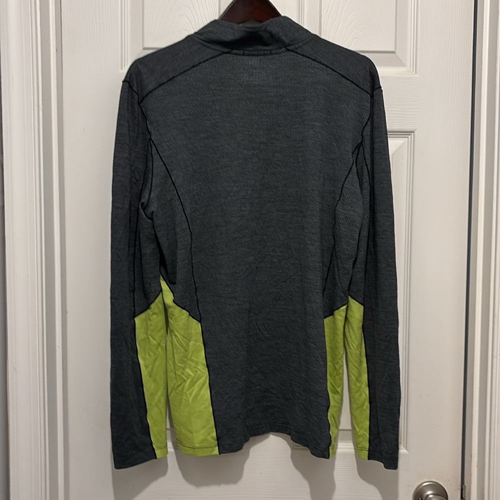 Smartwool Charcoal and Yellow Quarter-Zip Pullover - Picture 7 of 7